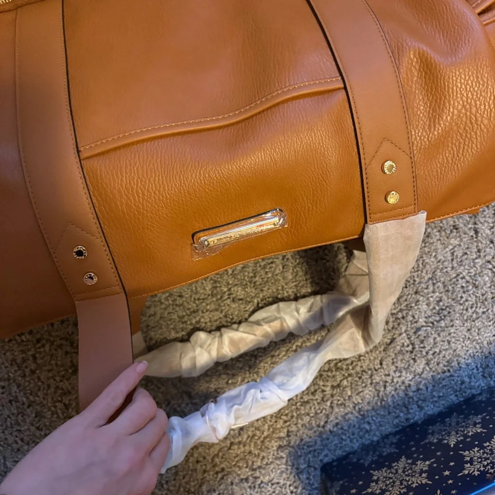 Poppy & Peonies Travel Tote Cognac - Picture 3 of 3